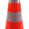 Oranžový plastový (PVC) dopravní reflexní kužel FL