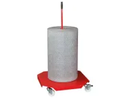 Červený manipulační vozík na koberec - 75 x 75 x 15 cm