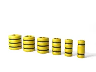 Žlutá bezpečnostní ochrana sloupů KP Protector - 60 x 110 cm