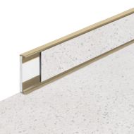 PVC vinylová soklová podlahová lišta Fortelock Business Sauda gold rush G001 beige - 200 x