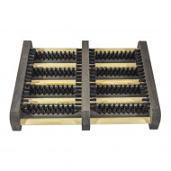 Dřevěno-plastový kartáčový čistič bot a podrážek obuvi FLOMA BootScraper - 27 x 34 x 5,5 c