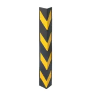 Černo-žlutá gumová ochrana rohů zdí a stěn FLOMA WP93 - 80 x 10 x 1 cm