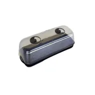 Černý plastový zahradní sadbovač GH76 - 51,5 x 19,5 x 19 cm