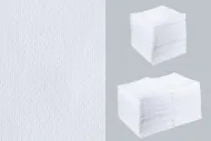 Bílá textilní jednorázová perforovaná rychlosavá čisticí utěrka FLOMA RDB40 - 70 x 40 cm -