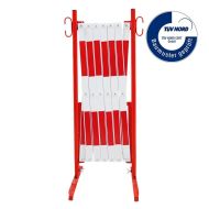 Bílo-červená mobilní bariéra - 4 x 1,05 m