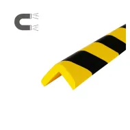 Černo-žlutá pěnová magnetická ochrana rohů zdí, stěn typ LB - 100 x 1,2 x 1,2 cm