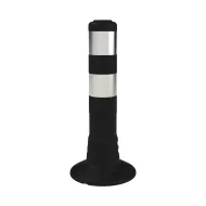 Černý plastový (PE) samonarovnávací reflexní sloupek FLOMA - 20 x 45 cm
