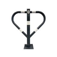 Černo-bílý ocelový parkovací sloupek Butterfly - 55 x 61 cm