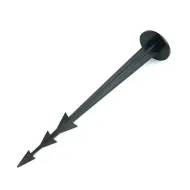 Černý plastový kotvící hřeb Pin - průměr 3,7 cm x 18 cm