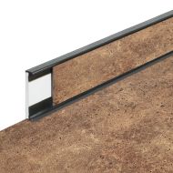 PVC vinylová soklová podlahová lišta Fortelock Business Tornes pluto C014 graphite - 200 x