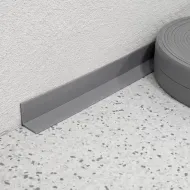 Šedá plastová PVC soklová lišta F208 - 40 m x 3 cm x 3 cm