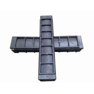 Černá plastová kabelová chránička křižovatka - délka 80 cm, šířka 80 cm a výška 15,5 cm