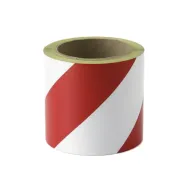 Bílo-červená pravá reflexní výstražná páska - 15 m x 10 cm