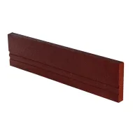 Červený gumový dopadový obrubník FLOMA BoF - 100 x 5 x 25 cm