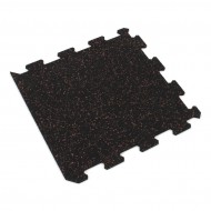 Černo-červená gumová modulová puzzle dlažba (okraj) FLOMA IceFlo SF1100 - 47,8 x 47,8 x 0, - zvětšit obrázek