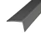 Šedá plastová PVC protiskluzová schodová hrana F28