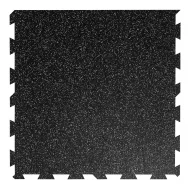 Černo-šedá gumová modulová puzzle dlažba (okraj) FLOMA IceFlo SF1100 - 100 x 100 x 2 cm - zvětšit obrázek