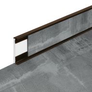 PVC vinylová soklová podlahová lišta Fortelock Business Viken deep night C001 brown - 200 