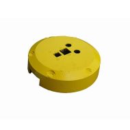 Žlutý plastový kulatý podstavec pod dopravní značky - 49 x 12 cm
