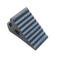 Černý gumový zakládací klín pod kola FLOMA WCF65 - 28,5 x 15 x 19,5 cm