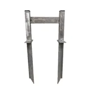 Kovová přenosná pozinkovaná škrabka na boty FLOMA SS21 - 25 x 50 cm