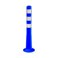 Modrý plastový (PE) samonarovnávací reflexní sloupek FLOMA - 20 x 75 cm