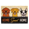 Kokosová vnitřní čistící vstupní rohož FLOMA Ruco Happy Dogs Home Sweet Home - 40 x 60 x 1