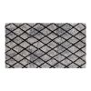 Bílá vnitřní čistící pratelná vstupní rohož FLOMA Lima Rectangle - Rhombus - 67 x 120 x 0,