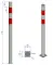 Bílo-červený ocelový parkovací sloupek - 6 x 110 c