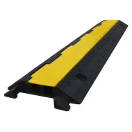 Černo-žlutý plastový kabelový most s víkem (2x30x30) - 100 x 25 x 4,5 cm