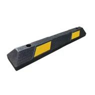 Černo-žlutý gumový parkovací doraz FLOMA WS23 - 90 x 15 x 10 cm