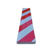 Červeno-bílá pěnová ochrana zdí, stěn (pás) - 50 x 10 x 2 cm