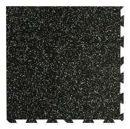 Černo-bílo-modrá gumová modulová puzzle dlažba (roh) FLOMA FitFlo SF1050 - 100 x 100 x 2 c