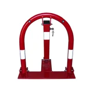 Červeno-bílá ocelová zábrana - 45 x 58 cm