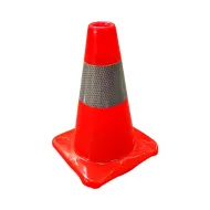 Oranžový plastový (PVC) dopravní reflexní kužel FLOMA CF46 - 21 x 21 x 30 cm