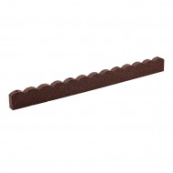 Hnědý gumový zahradní obrubník FLOMA Scalloped - 120 x 5 x 10 cm