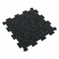 Černo-bílo-modrá gumová modulová puzzle dlažba (střed) FLOMA FitFlo SF1050 - 47,8 x 47,8 x - zvětšit obrázek
