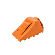 Oranžový plastový bezpečnostní klín - 10 x 9 cm