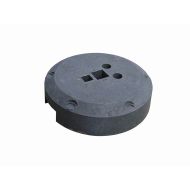 Černý plastový kulatý podstavec pod dopravní značky - 49 x 12 cm