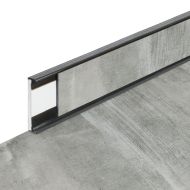PVC vinylová soklová podlahová lišta Fortelock Business Viken harbour grey C002 graphite -