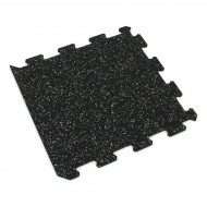 Černo-zelená gumová modulová puzzle dlažba (okraj) FLOMA FitFlo SF1050 - 47,8 x 47,8 x 0,8 - zvětšit obrázek