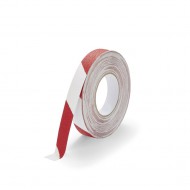 Bílo-červená korundová protiskluzová páska FLOMA Hazard Standard - 18,3 x 2,5 cm tloušťka 