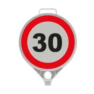 Plastová (PPC) dopravní výstražná značka Nejvyšší povolená rychlost 30 km FLOMA - 28 x 28 