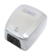 Šedý nerezový bezdotykový horkovzdušný vysoušeč rukou Jet Dryer STORM