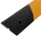 Černo-žlutý gumový kabelový most - 100 x 10 x 2 cm