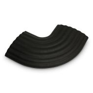 Černý plastový rohový kabelový most DEFENDER Office (zahnutí 90°) - 21 x 12 x 2 cm