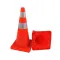 Oranžový plastový (PVC) dopravní reflexní kužel FL
