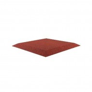Červená gumová krajová dopadová dlažba (roh) FLOMA V30/R00 - 50 x 50 x 3 cm - zvětšit obrázek