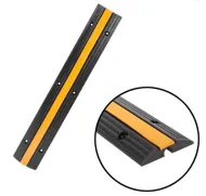 Černo-žlutý gumový kabelový most - 100 x 15 x 3 cm