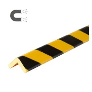 Černo-žlutá pěnová magnetická ochrana rohů zdí, stěn Typ H - 100 x 4,7 x 4,7 cm